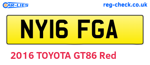 NY16FGA are the vehicle registration plates.