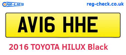 AV16HHE are the vehicle registration plates.
