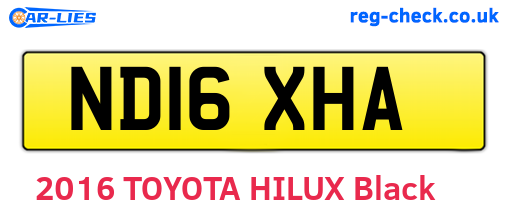 ND16XHA are the vehicle registration plates.