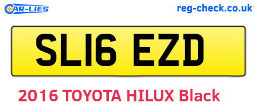 SL16EZD are the vehicle registration plates.