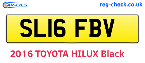 SL16FBV are the vehicle registration plates.