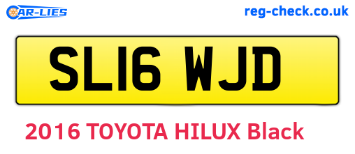 SL16WJD are the vehicle registration plates.