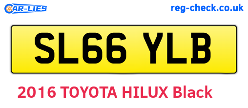 SL66YLB are the vehicle registration plates.