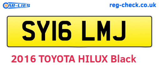 SY16LMJ are the vehicle registration plates.