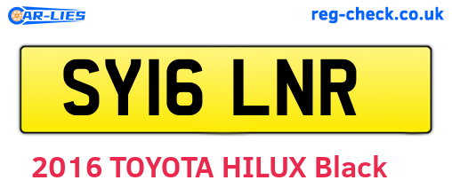 SY16LNR are the vehicle registration plates.