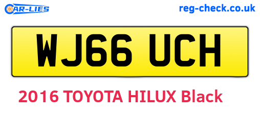 WJ66UCH are the vehicle registration plates.
