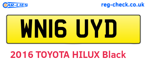 WN16UYD are the vehicle registration plates.