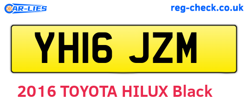 YH16JZM are the vehicle registration plates.