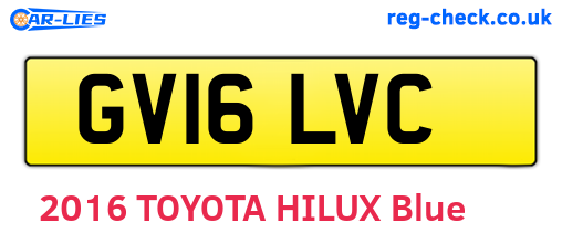 GV16LVC are the vehicle registration plates.