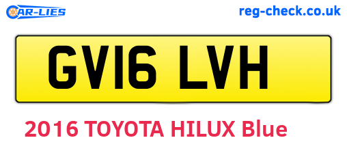 GV16LVH are the vehicle registration plates.