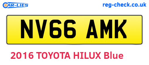 NV66AMK are the vehicle registration plates.