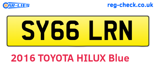 SY66LRN are the vehicle registration plates.