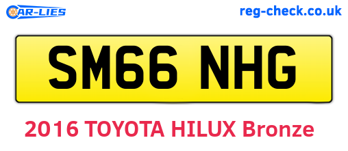 SM66NHG are the vehicle registration plates.