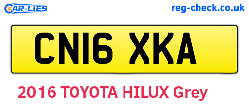 CN16XKA are the vehicle registration plates.