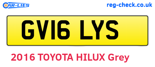 GV16LYS are the vehicle registration plates.