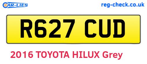 R627CUD are the vehicle registration plates.