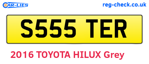 S555TER are the vehicle registration plates.