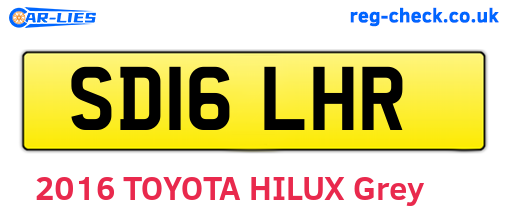 SD16LHR are the vehicle registration plates.