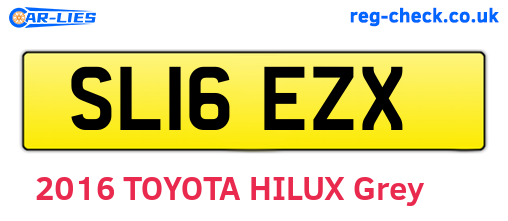 SL16EZX are the vehicle registration plates.