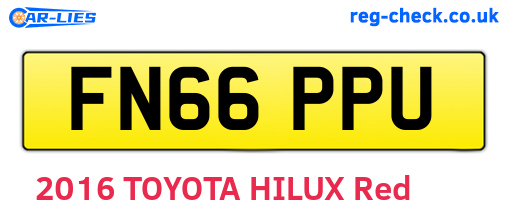FN66PPU are the vehicle registration plates.
