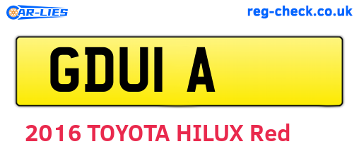 GDU1A are the vehicle registration plates.