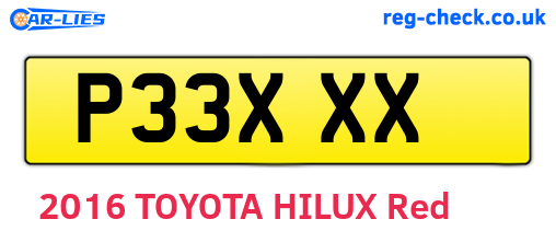 P33XXX are the vehicle registration plates.