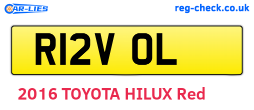 R12VOL are the vehicle registration plates.