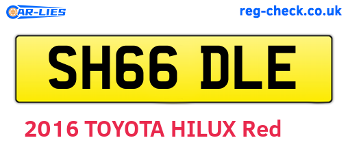 SH66DLE are the vehicle registration plates.