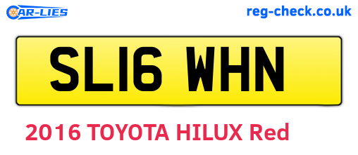 SL16WHN are the vehicle registration plates.