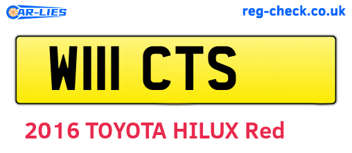 W111CTS are the vehicle registration plates.
