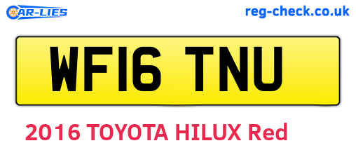 WF16TNU are the vehicle registration plates.