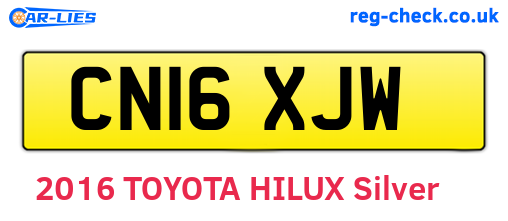 CN16XJW are the vehicle registration plates.