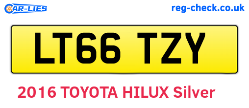 LT66TZY are the vehicle registration plates.