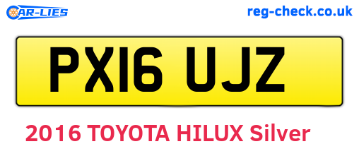 PX16UJZ are the vehicle registration plates.