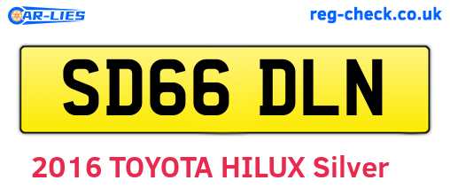 SD66DLN are the vehicle registration plates.
