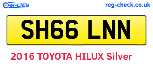 SH66LNN are the vehicle registration plates.