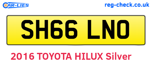 SH66LNO are the vehicle registration plates.