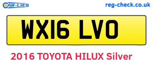 WX16LVO are the vehicle registration plates.