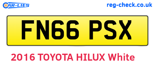 FN66PSX are the vehicle registration plates.