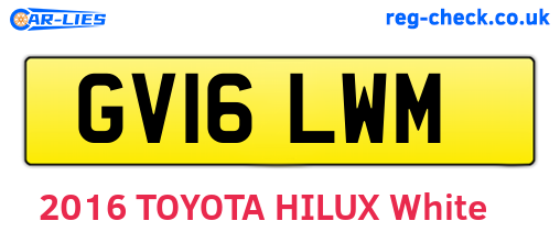 GV16LWM are the vehicle registration plates.