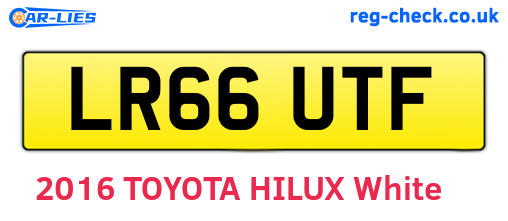 LR66UTF are the vehicle registration plates.