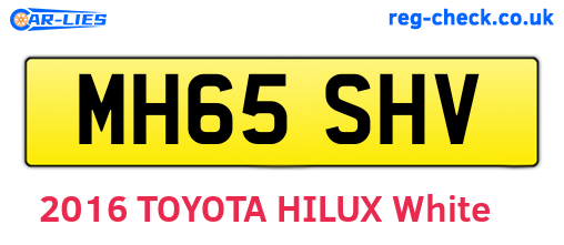 MH65SHV are the vehicle registration plates.