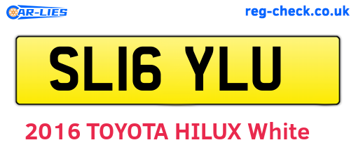 SL16YLU are the vehicle registration plates.