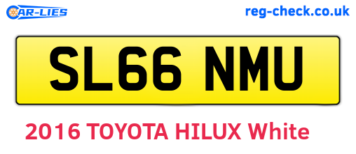 SL66NMU are the vehicle registration plates.