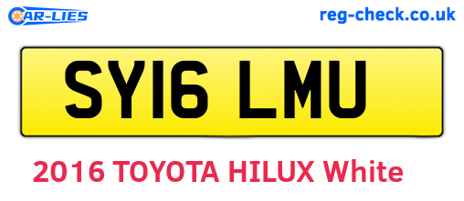 SY16LMU are the vehicle registration plates.