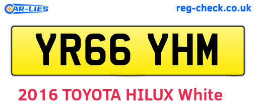 YR66YHM are the vehicle registration plates.