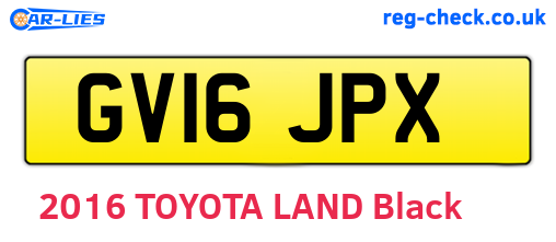 GV16JPX are the vehicle registration plates.