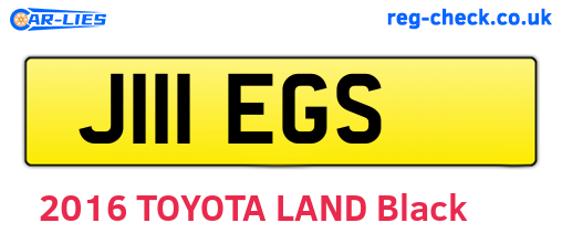 J111EGS are the vehicle registration plates.