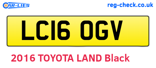 LC16OGV are the vehicle registration plates.
