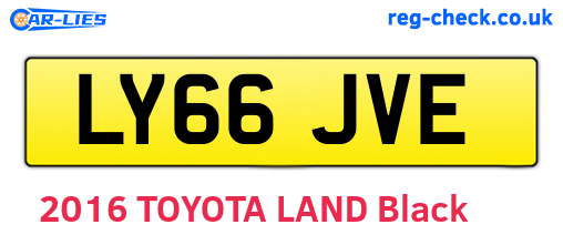 LY66JVE are the vehicle registration plates.